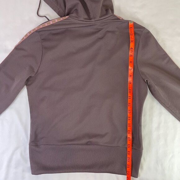 Adidas Originals Size M  Retro Y2k Full Zip Hoodie Track Jacket Mauve - Picture 10 of 14